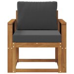 vidaXL Canapé d’extérieur Bois d'acacia massif et polyester Naturel