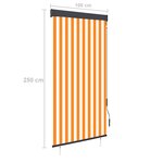 vidaXL Store roulant d'extérieur 100x250 cm Blanc et orange