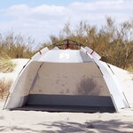 vidaXL Tente de plage 2 personnes gris libération rapide imperméable