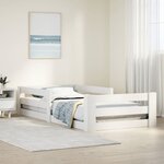 vidaXL Cadre de lit sans matelas blanc 80x160 cm bois massif de pin