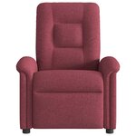 vidaXL Fauteuil de massage inclinable électrique Rouge bordeaux Tissu