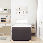 vidaXL Cadre de lit Autre Marron foncé 80 x 200 cm tissu