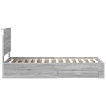 vidaXL Cadre de lit Gris Sonoma 90 x 190 cm Bois d'ingénierie