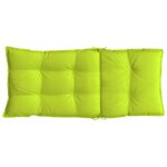 vidaXL Coussins de chaise à dossier haut lot de 2 vert vif