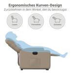 vidaXL Fauteuil inclinable électrique cappuccino similicuir
