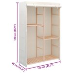 vidaXL Garde-robe à 3 niveaux 110 x 40 x 170 cm