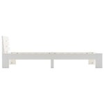 vidaXL Cadre de lit blanc bois de pin massif 90x200 cm