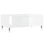 vidaXL Table basse Blanc brillant 90x50x36 5 cm Bois d'ingénierie