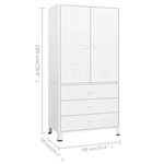 vidaXL Garde-robe Blanc 90x50x180 cm Métal