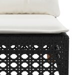 vidaXL Salon de jardin 11 Pièces avec coussins noir résine tressée