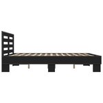 vidaXL Cadre de lit sans matelas noir 150x200 cm