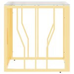 vidaXL Table basse doré 50x50x50 cm acier inoxydable et verre