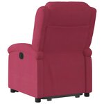 vidaXL Fauteuil inclinable électrique rouge bordeaux velours
