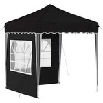vidaXL Tente de fête pop-up 195 x 195 x 245 cm Noir Tissu Oxford