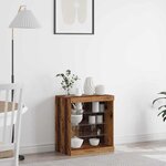 Buffet vidaXL avec lumières LED Bois ancien 60 5x37x67 cm