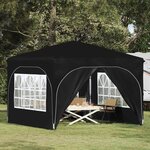 vidaXL Tente de fête pop-up 290 x 290 x 245 cm Noir