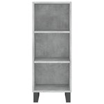 vidaXL Buffet haut Gris béton 34 5x34x180 cm Bois d'ingénierie