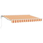vidaXL Auvent rétractable électrique Jaune et Orange 3 5 x 2 5 m