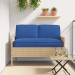 vidaXL Set de coussins de palette 3 Pièces Bleu royal 120 x 50 x 12 cm