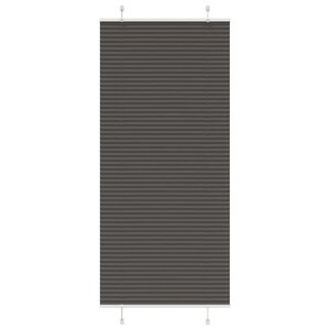 vidaXL Store plissé noir 85x200 cm largeur du tissu 84 4 cm polyester