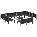 vidaXL Ensemble de canapé de jardin 12 Pièces Anthracite Acier