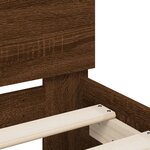 vidaXL Cadre de lit avec tête de lit et LED chêne marron 200x200 cm