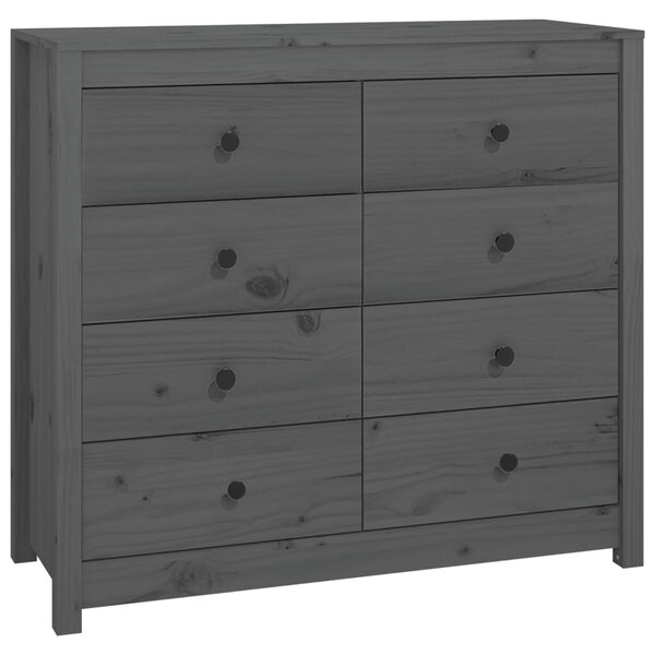 vidaXL Armoire latérale Gris 100x40x90 cm Bois de pin massif