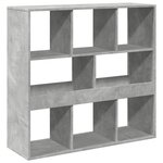 vidaXL Bibliothèque/Séparateur de pièce gris béton 100x33x94 5 cm