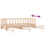 vidaXL Lit de jour et lit gigogne sans matelas 90x200 cm bois massif