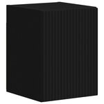 vidaXL Ensemble meuble TV Montage mural 4 Pièces Noir Bois d'ingénierie