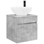 vidaXL Meuble de lavabo mural Gris béton 49 x 44 5 x 66 5 cm