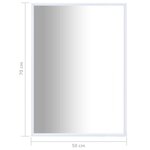 vidaXL Miroir Blanc 70x50 cm