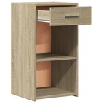 vidaXL Tables de chevet 2 Pièces chêne sonoma 35x34x65 cm bois ingénierie