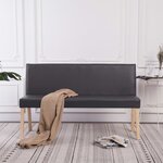 vidaXL Banc 139 5 cm Gris Similicuir