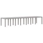 Ensemble de salle à manger de jardin de 17 pièces avec coussins Gris clair Poly Rotin