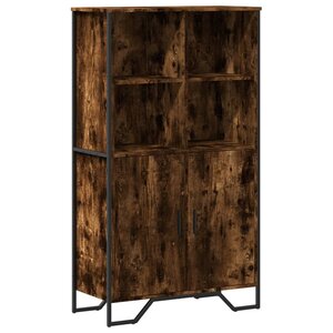 vidaXL Buffet haut chêne fumé 79 5x35 5x137 5 cm bois d'ingénierie