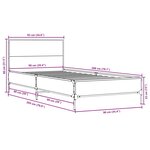 vidaXL Cadre de lit sans matelas chêne sonoma 90x200 cm