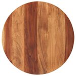 vidaXL Dessus de table bois massif d'acacia rond 25-27 mm 50 cm