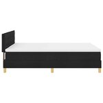 vidaXL Lit à ressort LED avec matelas avec LED Noir 140 x 190 cm tissu