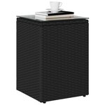vidaXL Table d'appoint Noir polyrotin