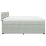 vidaXL Sommier à lattes de lit et matelas Gris clair 180x200cm Velours