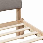 vidaXL Cadre de lit Marron et taupe 90 x 200 cm Bois massif en pin