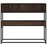 vidaXL Table console chêne marron 90x35x80 cm bois d'ingénierie