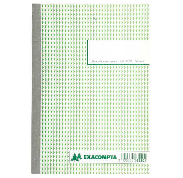 Manifold Quadrillé 5x5 148 mm x 210 mm 50 feuillets dupli Autocopiant EXACOMPTA