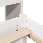 vidaXL Lit bibliothèque sans matelas blanc 140x200 cm bois pin massif