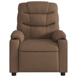 vidaXL Fauteuil de massage inclinable Marron Tissu