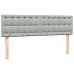 vidaXL Sommier à lattes de lit et matelas gris clair 160x220cm velours