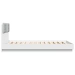 vidaXL Cadre de lit avec tête de lit blanc 120x200cm bois d'ingénierie