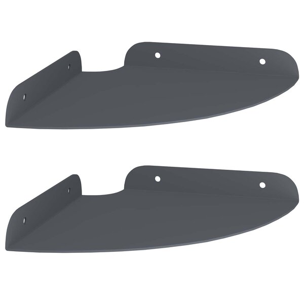 vidaXL Étagère flottante avec étagère 2 Pièces Anthracite 18 x 18 x 2 cm