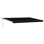 Store rétractable automatique vidaXL avec LED Noir 450x300 cm